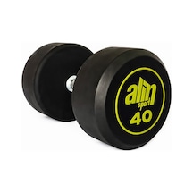 Alin Sport 40 Kg Kauçuk Kaplı Profesyonel Olimpik Dumbbell Dambıl Sarı Alin
