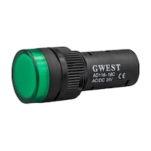 Gwest 16 - 24v - Y Led Sinyal 24v. Ac-dc Yeşil 20 Adet