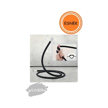 Wuvera Silikon Siyah Kalın Patlamaz Kırılmaz Paslanmaz Isı Geçirmez Duş Hortumu