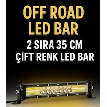 Off Road 2 Sıra Çift Renk Turuncu Beyaz 35 Cm Led Bar