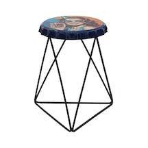 Party Metal Tabure Lacivert