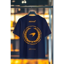 Book Orbook Mclaren Formula One Racıng %100 Pamuk Sırt Baskılı Heavy Cotton Premıum Kalite T-shırt Y353 Lacivert