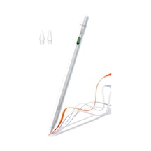 Novstrap Apple Uyumlu iPad  Pro 11 M4 İle Bluetooth Dokunmatik Tablet Kalemi Bp26bl Pil Ekranlı Kısayol Tuşlu Stylus Pencil