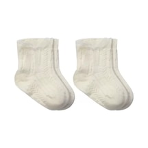 Markaon Fiyonklu Penye Soket Çorap 2li 10150 Naturel renkli