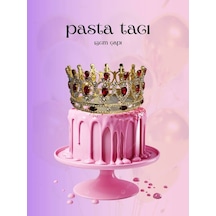 Pasta Tacı Doğum Günü Tacı Kraliçe Tacı Brithday Tacı Kına Düğün Tacı Damla Gold Gümüş Kaplama 13cm Gold