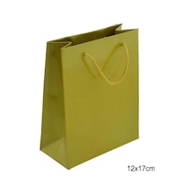12X17 Cm  Gold Renk Tutma Ipli 25 Li Karton Çanta