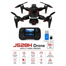 Js28h Drone Akıllı Hava Dronu Engel Tınama Ekranlı Kumanda Fotoğrafçılık Dronu 50x Zoom Başsız Mod Tek Tuşla Geri Dönüş Elektirikli Kamera 2 Lens Fırçasız Motor Elden Kaçınma Katlanabilir