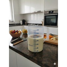 3 Litre Profesyonel Ölçü Kabı 3000 Ml Şeffaf Ölçekli Mutfak Hazırlık Ve Ölçü Kabı Kırılmaz Yapı Diğer
