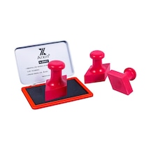 Mühür Özel Alaşım Kauçuk Kaşe Kırmızı Renk Diamond 35x60mm