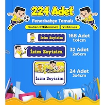 Fenerbahçe Futbol Temalı Okul Kreş Kişiye Özel İsim Etiket Seti - Model 284 Çok Renkli
