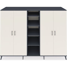 Kronos Dolap 12 Raflı 4 Kapaklı 220x59x163 Antrasit-aytaşı/antrasit Aytası/antrasıt - Antrasıt