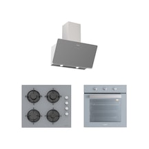 Silverline BO6503S01 - CS5349S01 - 3457 Soho 60 Gri Ankastre Set