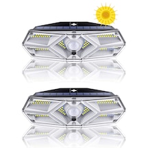 Greentech Güneş Enerjili Hareket Sensörlü, 6 Taraflı 104 Led Aydınlatma / GT-SL13-2 Adet