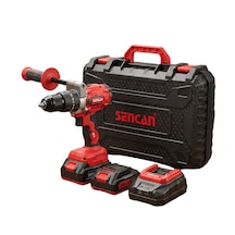 Sencan D521301 Full Set 20v Kömürsüz Şarjlı Darbeli Matkap - 80 Nm 4.0 Ah Çift Akülü