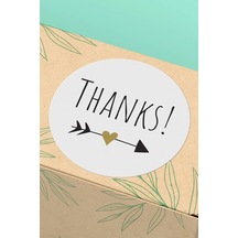 Ok Kalpli Thanks Kargo Paketleme Sticker 3x3cm St2136 Çok Renkli