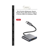 Özel Üretim Bilgisayar Eşyası Teknik Parça Ofis Gereci Type-c 4 Portlu Usb 3.0 Çoklayıcı Hub