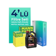 Mann Audi A1 1.6 Dizel Filtre Bakım Seti Motul Motor Yağlı (2014-2018) 4 Lü