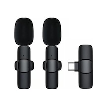 Skycıty Kablosuz Kravat Mikrofonu, 2.4g İle Çift Bağlantı