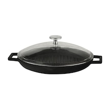 Yuvarlak Izgara Tava Çap 30 Cm Cam Kapak Genel