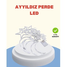 Hubrendy Tekno Yıldız Ay Tasarımlı Prizli Perde Led Işık İç Mekan Dekoru