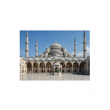 Mavi Cami Ve Gökyüzü Dekoratif Mdf Tablo