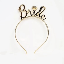 Mey İthalat Bride Yazılı Taç Ve Bride To Be Yazılı Gözlü Seti Altın Renk