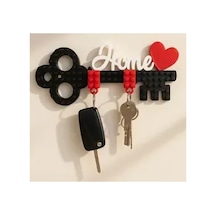 Home Yazılı Kalpli Anahtarlık Şeklinde Anahtarlık Lego Tarzı 3 Cep Anahtarligi Dahil Siyah Siyah