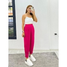 Defymoda Kadın Yüksek Bel Hürrem Pantolon Fuşya Defymoda Kadın Yüksek Bel Hürrem Pantolon Fuşya