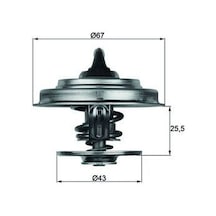 Mahle Termostat 87 C Mercedes M102 M103 Om615 Om904 W201 W202 W124 W210 W140 . Axor 1838 Tx1887d A1102000515