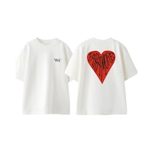 Thewert Paramore Red Tasarım Sırt Baskılı Pamuk Beyaz Oversize T-shirt