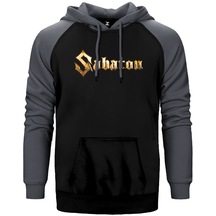 Sabaton Logo Gold Gri Reglan Kol Kapşonlu Sweatshirt Gri (549441907)