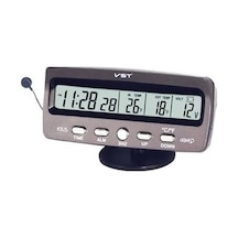 Araba Araç Oto Çok Fonksiyonlu İç Ve Dış Termometre Saat Voltmetre Vst7045