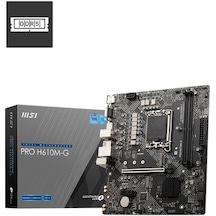 Msı Pro H610m-g Ddr5 5600mhz 1xvga 1xhdmı 1xdp 1xm.2 Usb 3.2 Matx 1700p 12. / 13. Ve 14. Nesil İşlemci Uyumlu 67482726