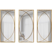 Marla Gold Metal Ayna Set 3'lü