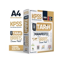 2026 KPSS Önlisans-Ortaöğretim  3 Adım Tarih Manifesto 20li Dijital Çözümlü Branş Deneme Paketi