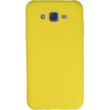 Samsung Galaxy  Uyumlu,  J7 Kılıf Nano İçi Kadife Silikon - Sarı