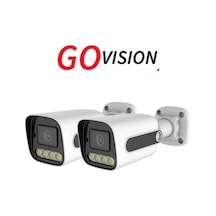Go Vision 2 Adet Ip Güvenlik Kamerası - 5mp Dış Mekan Kamera, 3.6mm Lens, Poe, Warm Led Gece Görüşlü
