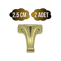 Moda Metal Ayak Çeyiz Ve Hediye Kutusu Mobilya Ayağı 2,5cm Altın 2 Adet Altın