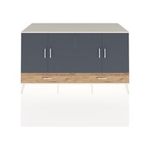 Kronos Konsol 6 Raflı 2 Çekmeceli 4 Kapaklı 176x59x99 Aytaşı-antr Aytaşı-antrasit/çam