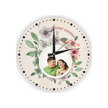 Kişiye Özel Cam Duvar Saati 27 Cm. - 008 Çok Renkli