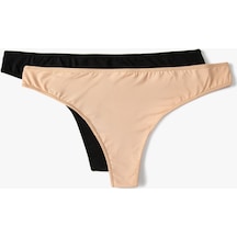 Koton String Külot Basic 2'li Paket Pamuklu Ten Siyah 4wlk30215mk 4WLK30215MKSB2 Ten - Siyah