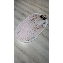 Yamalı Home Evak1880 Pembe 2'Li Klozet Takımı Oval Banyo Paspası Pembe