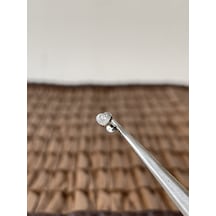 Gerçek Titanium G23 Kalp Zirkon Titanyum 6x1.2mm Bedenilabret Piercing Gümüş