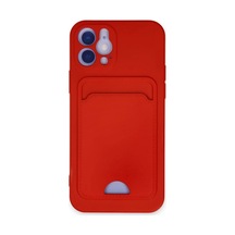 Apple Apple Uyumlu iPhone 12 Kılıf Kelvin Kartvizitli Silikon - Kırmızı 0.2M-Çok Renkli