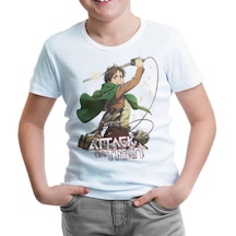 Levi Ackerman - Attack On Titan Beyaz Çocuk Tshirt