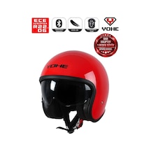 Yohe Motosiklet Kaskı 880-vespa-red-shıny Kırmızı