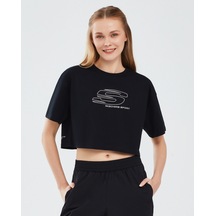Skechers Graphic T-Shirt W Short Sleeve Kadın Siyah Tshirt S241014-001