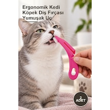 2 Adet Ergonomik Kedi Köpek Diş Fırçası Yumuşak Uç