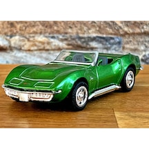 1:43 Ölçekli Lisanslı Metal Retro Amerikan Arabaları - Chevrolet Corvette 1969 - 10 Cm
