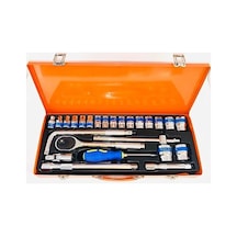 25 Parça 1/2 Lokma Seti Chrome Vanadium Parlak Lisinya